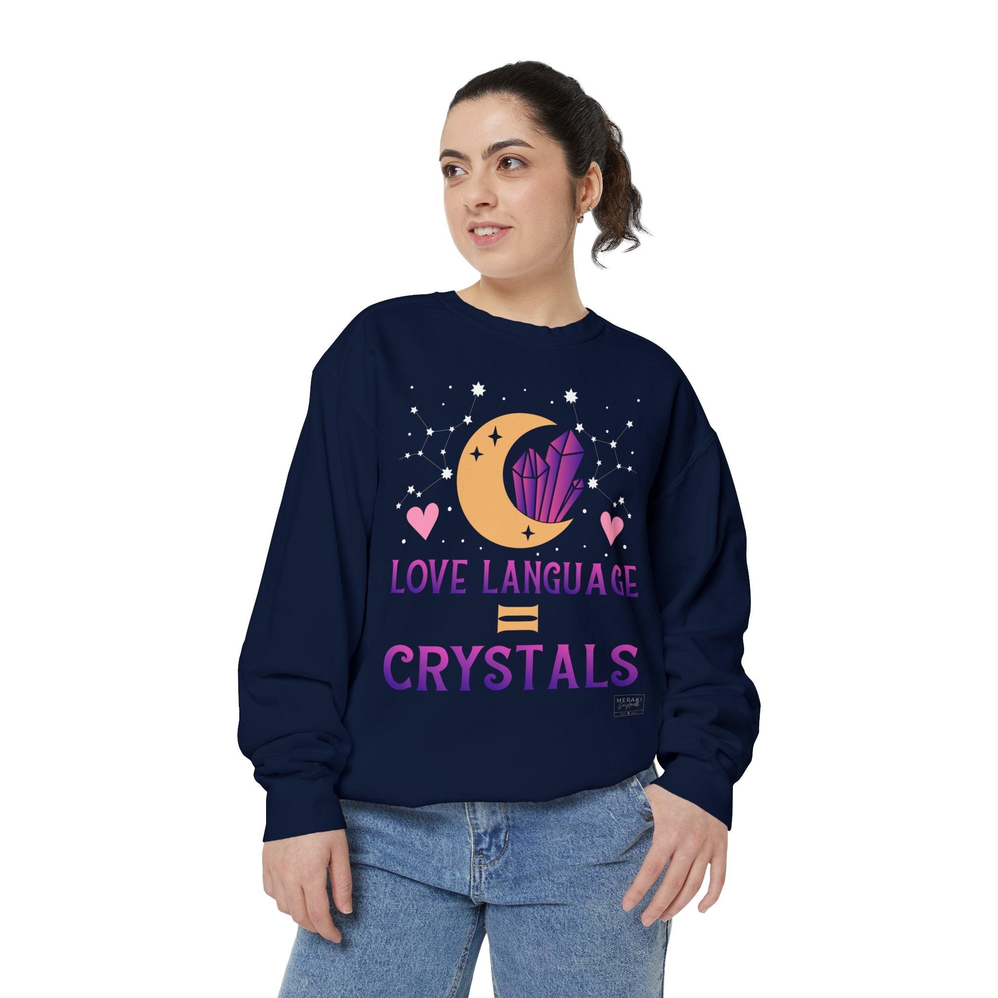 Unisex Love Language Crystals Sweatshirt