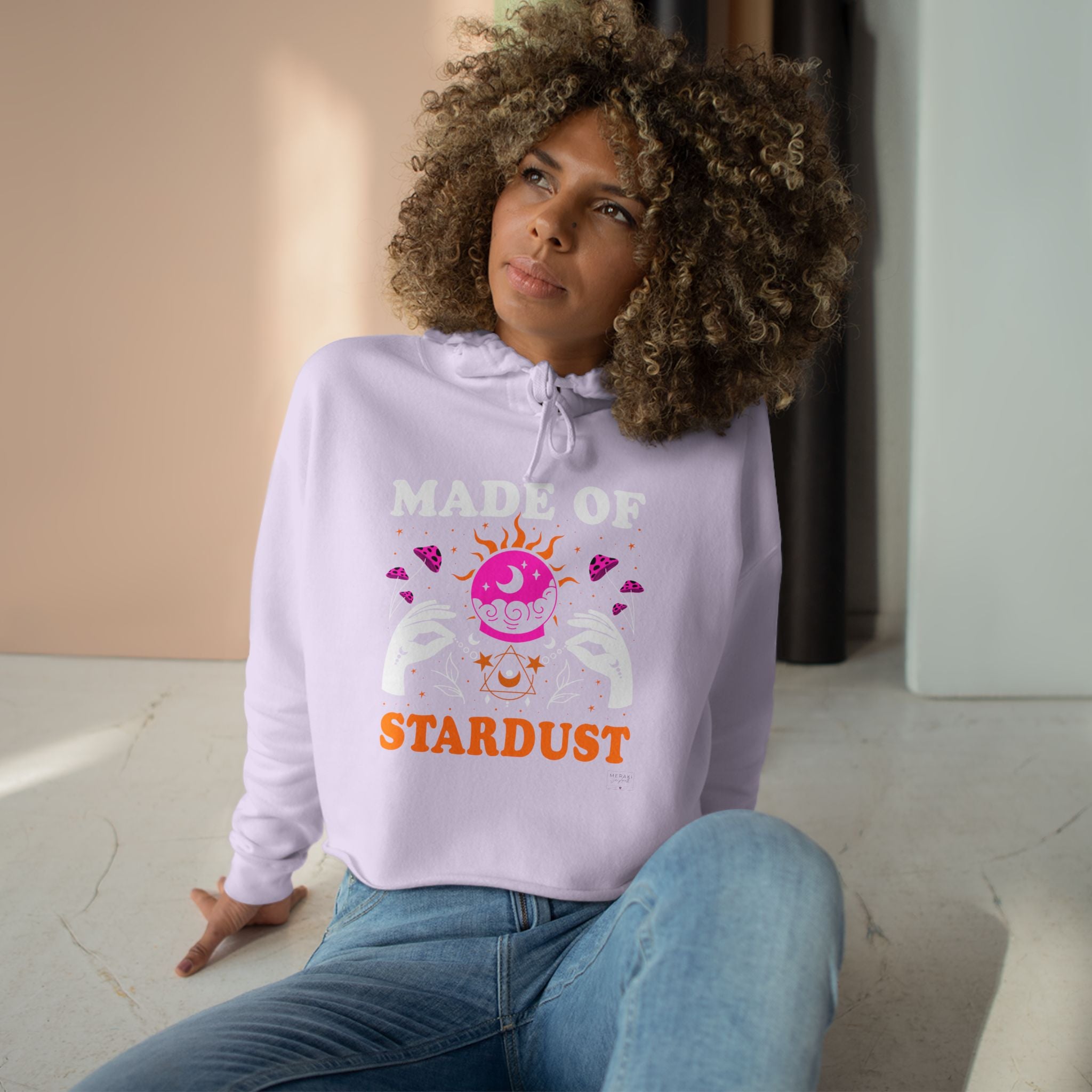 Sudadera corta con capucha hecha de Stardust