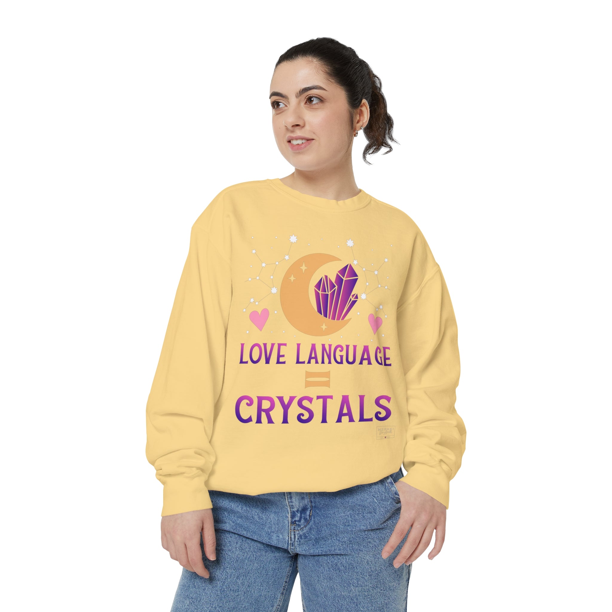 Unisex Love Language Crystals Sweatshirt