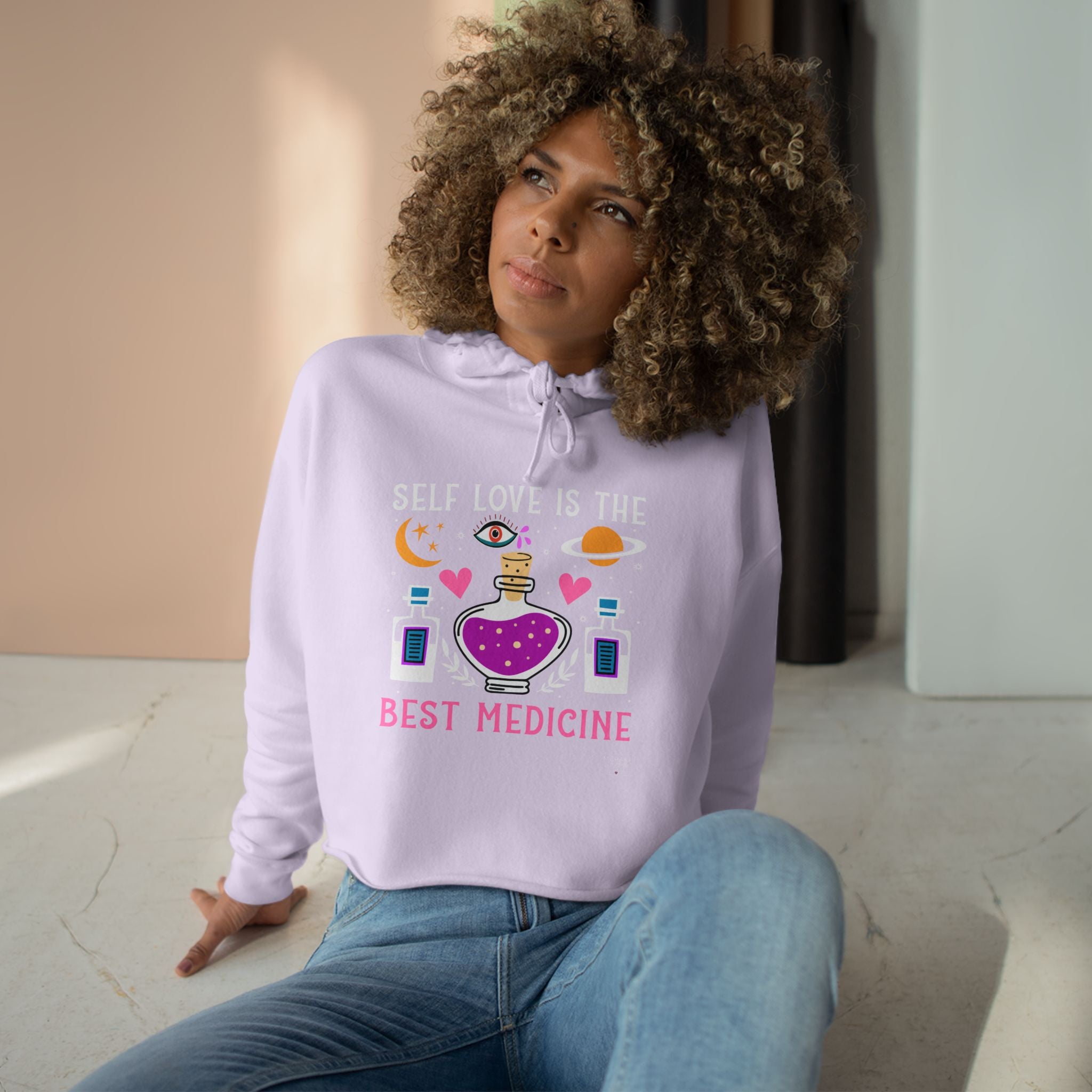 Sudadera corta con capucha Self Love Medicine