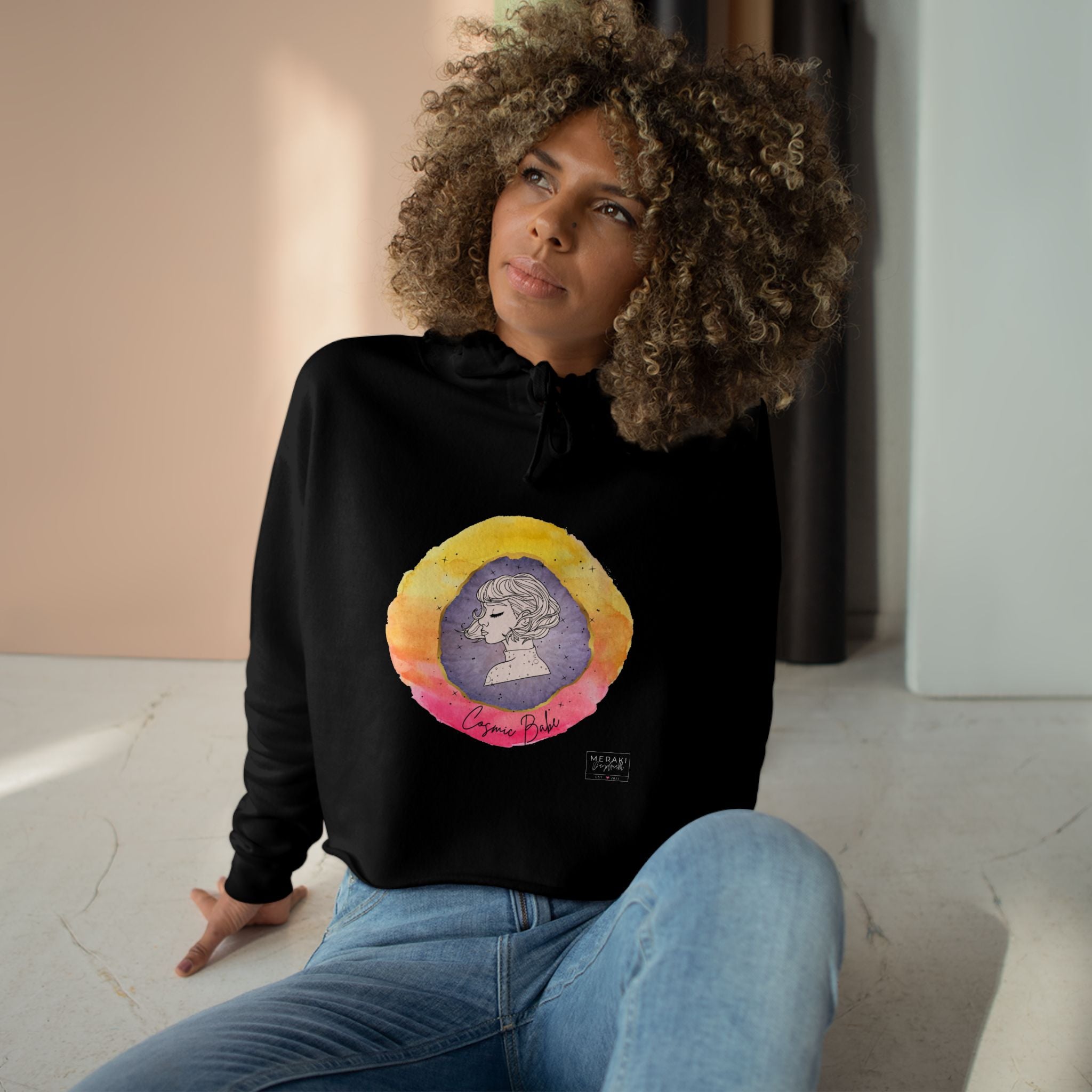 Sudadera corta con capucha Cosmic Babe