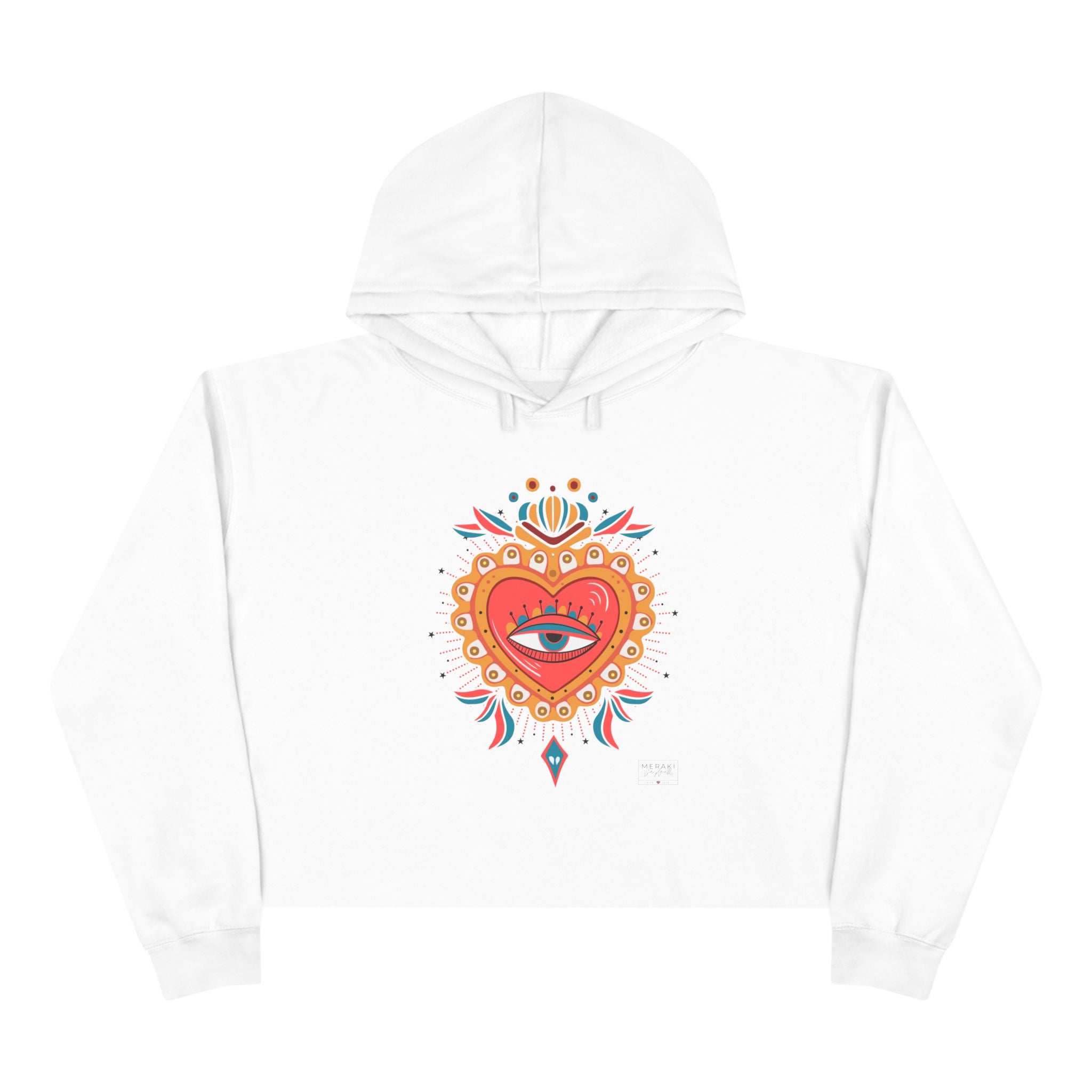 Heart Eye Crop Hoodie