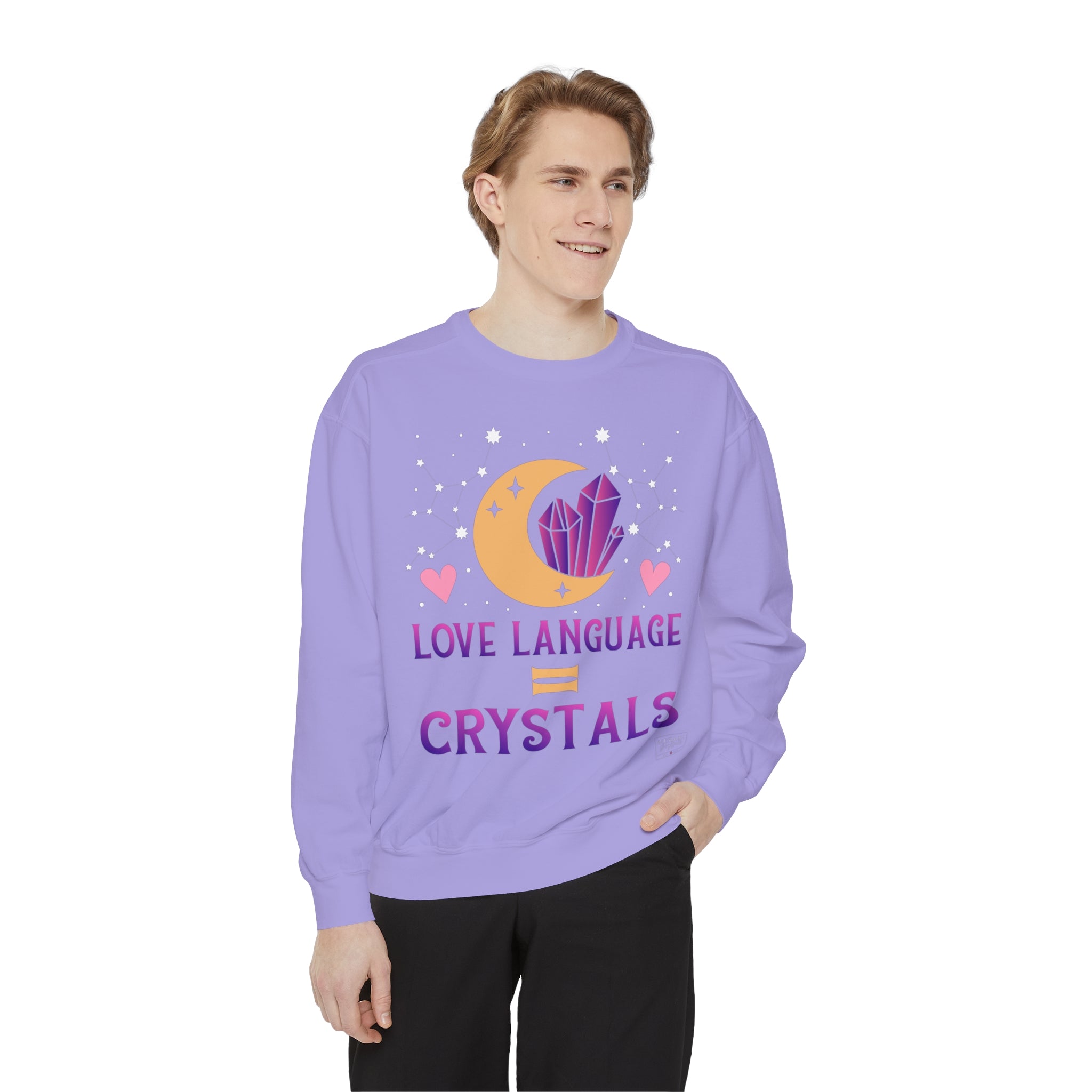 Unisex Love Language Crystals Sweatshirt