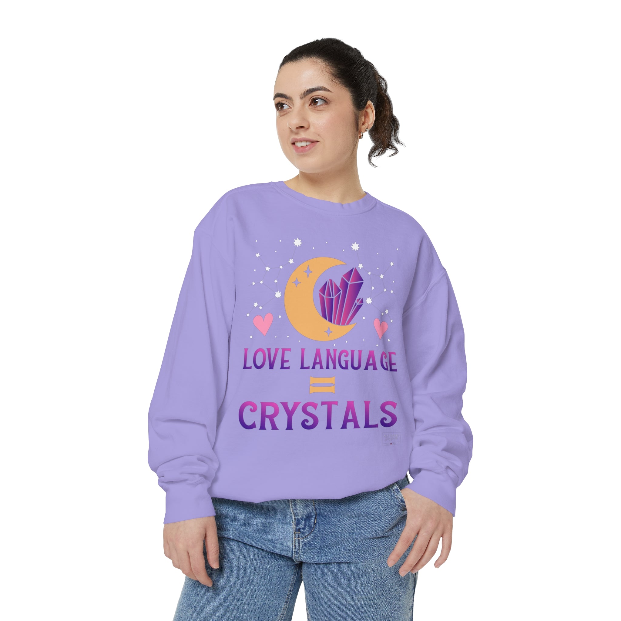 Unisex Love Language Crystals Sweatshirt