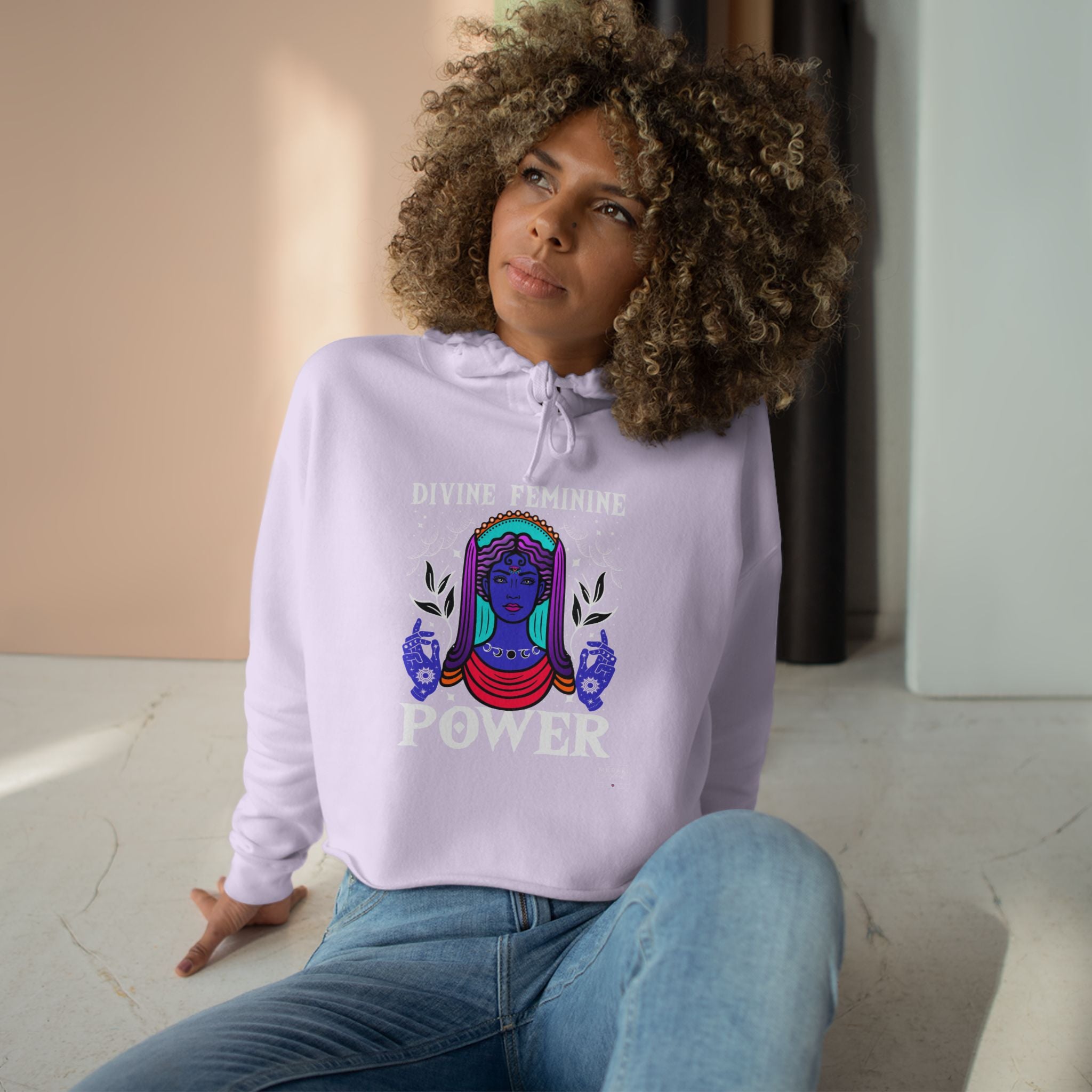 Divine Feminine Power Cropped Hoodie