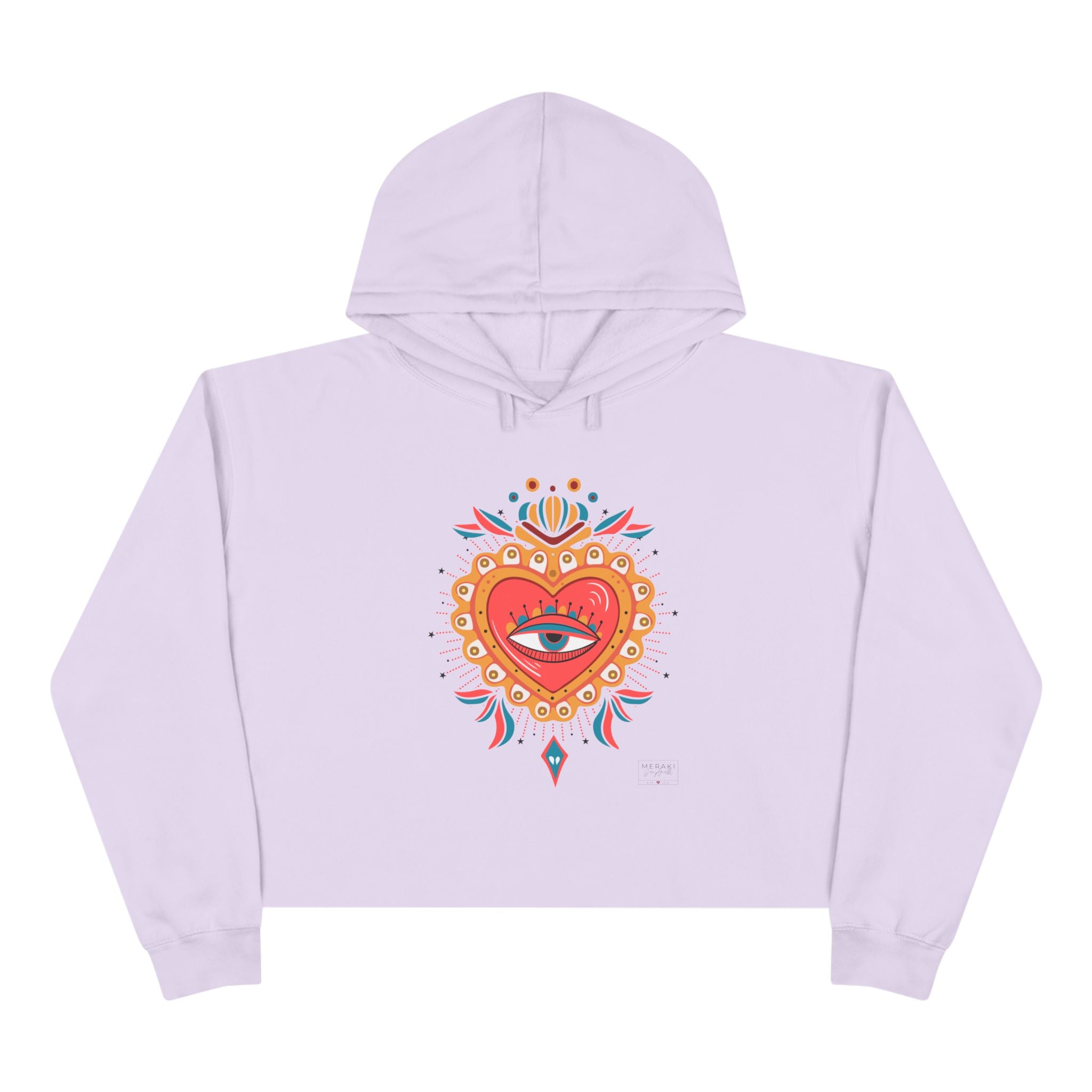 Heart Eye Crop Hoodie