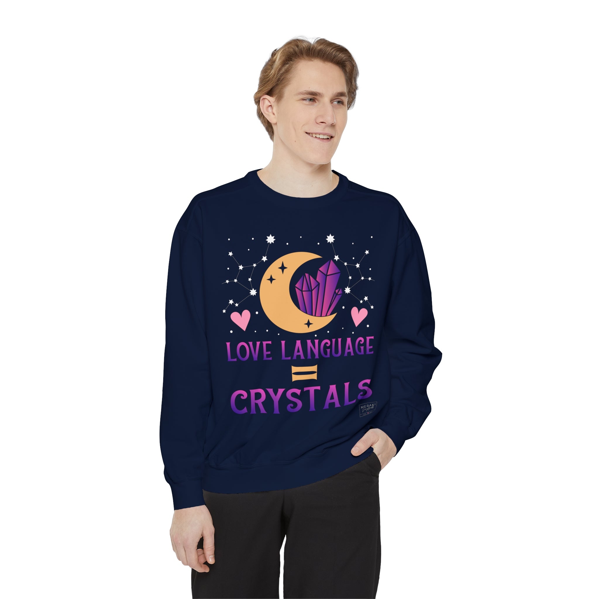 Unisex Love Language Crystals Sweatshirt