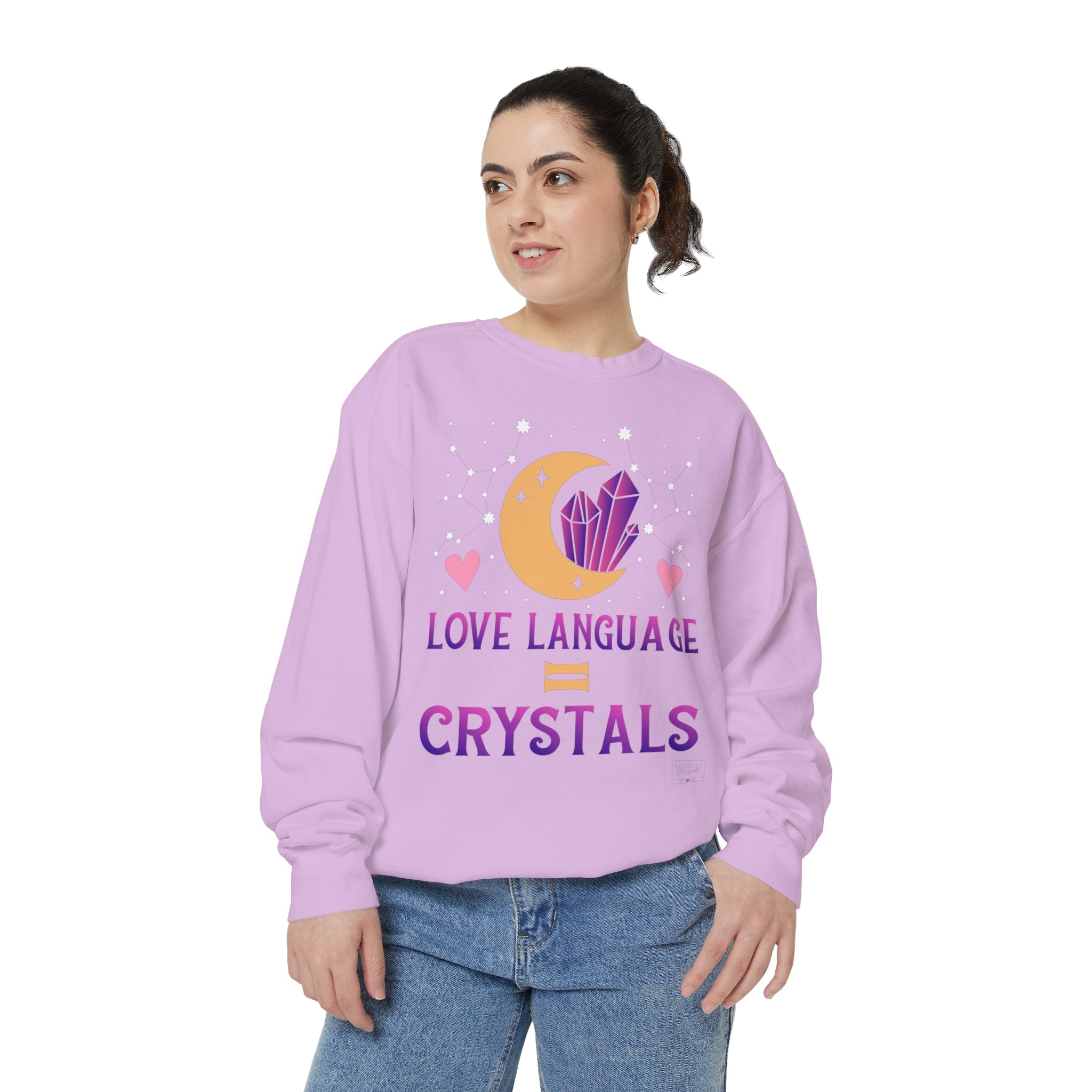 Unisex Love Language Crystals Sweatshirt