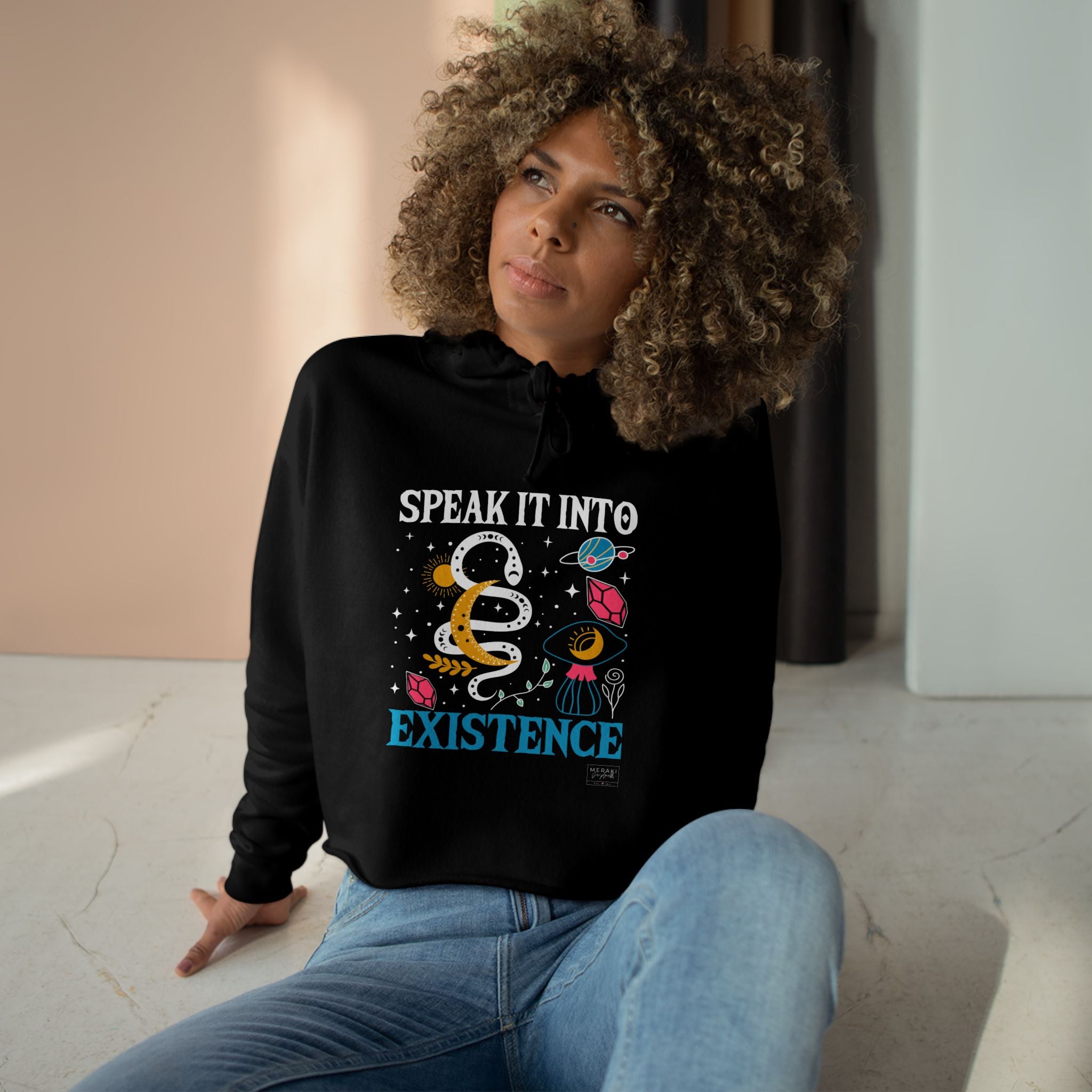Speak It Into Existence Cropped Hoodie