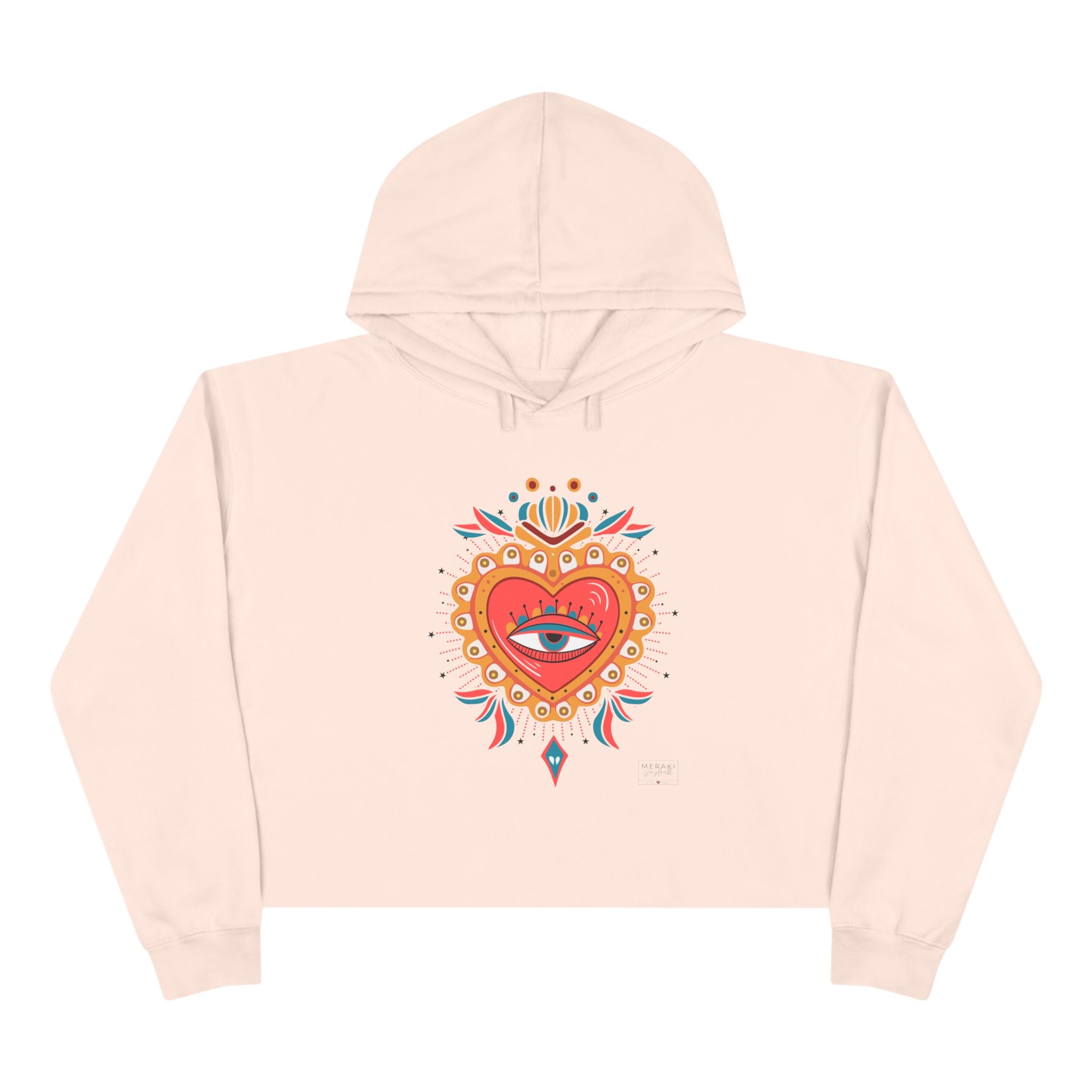 Heart Eye Crop Hoodie