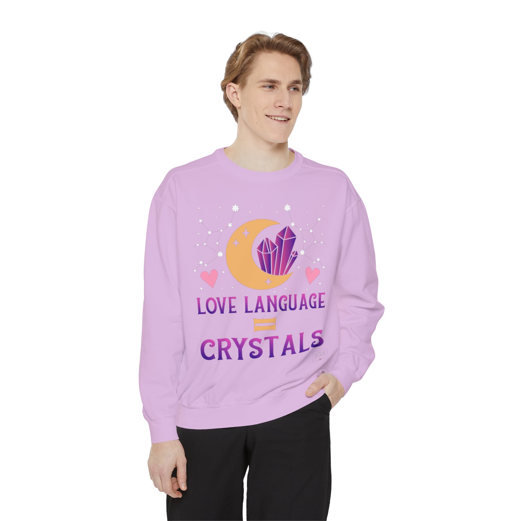 Unisex Love Language Crystals Sweatshirt