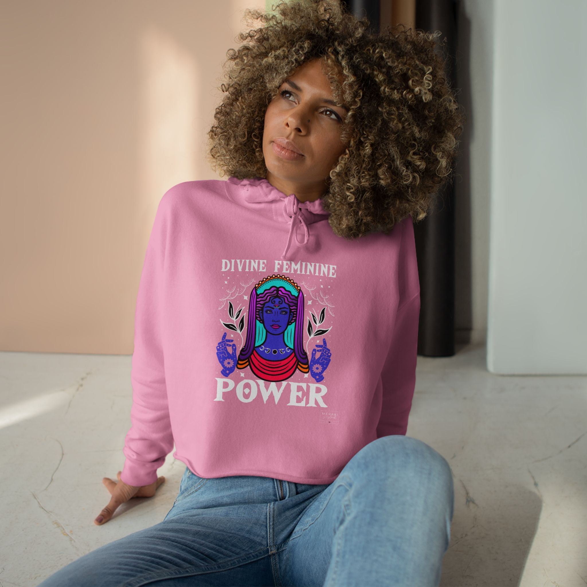 Divine Feminine Power Cropped Hoodie