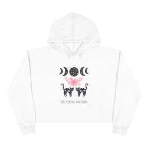 Cats, Crystals, Coffee Crop Hoodie