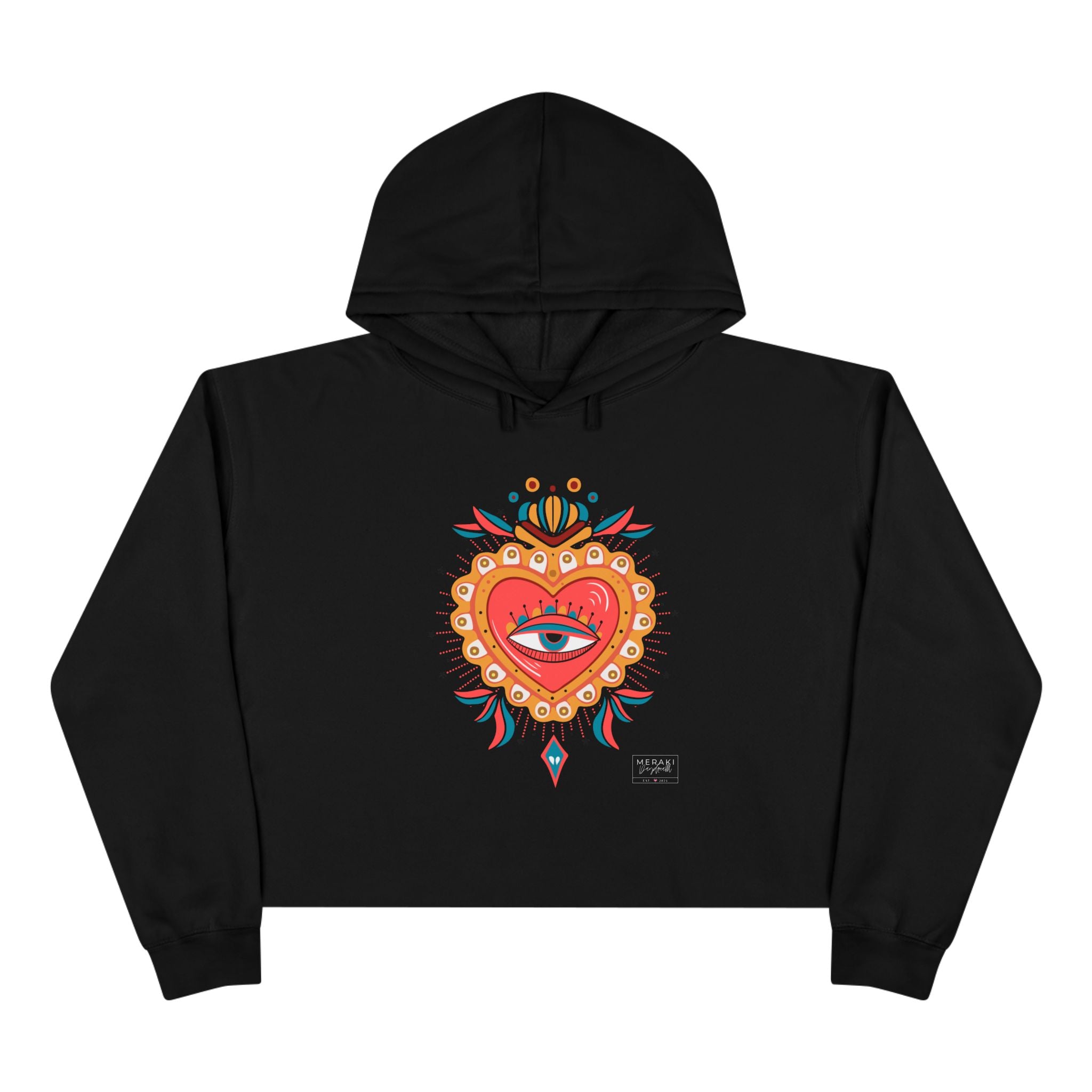 Heart Eye Crop Hoodie