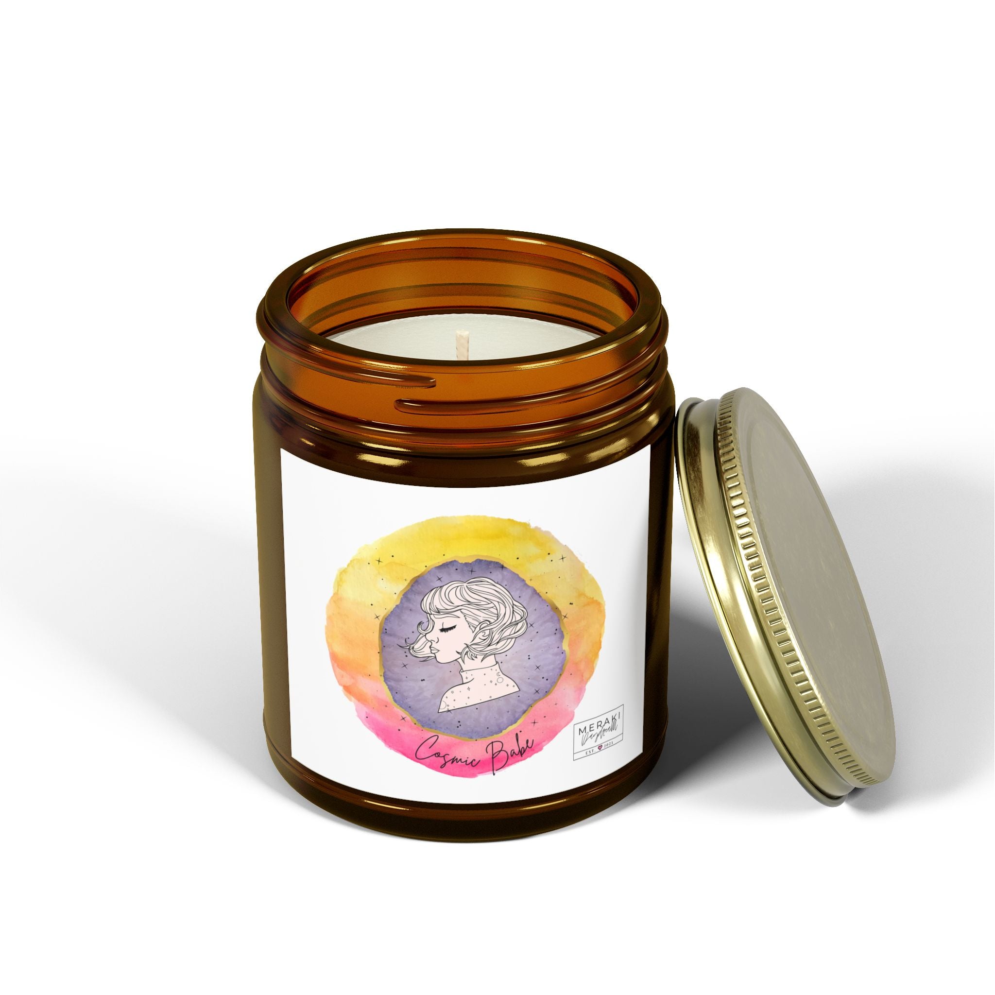 Manifestation candle with mango coconut scent