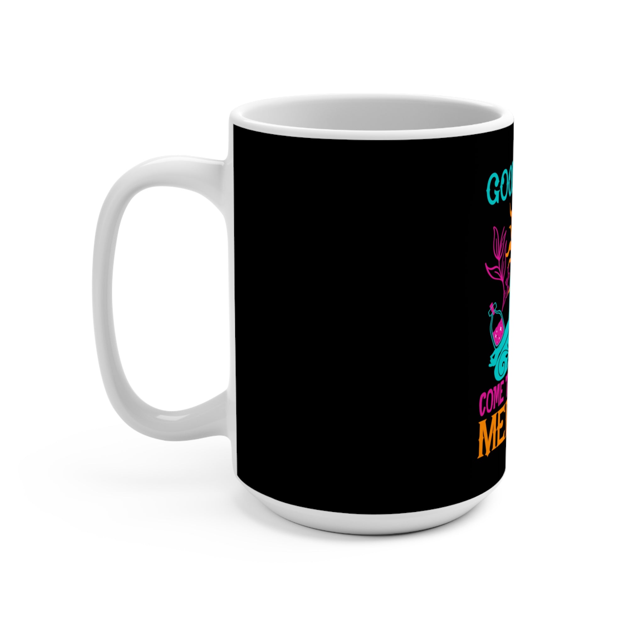 Meditation coffee mug in peaceful kitchen setting