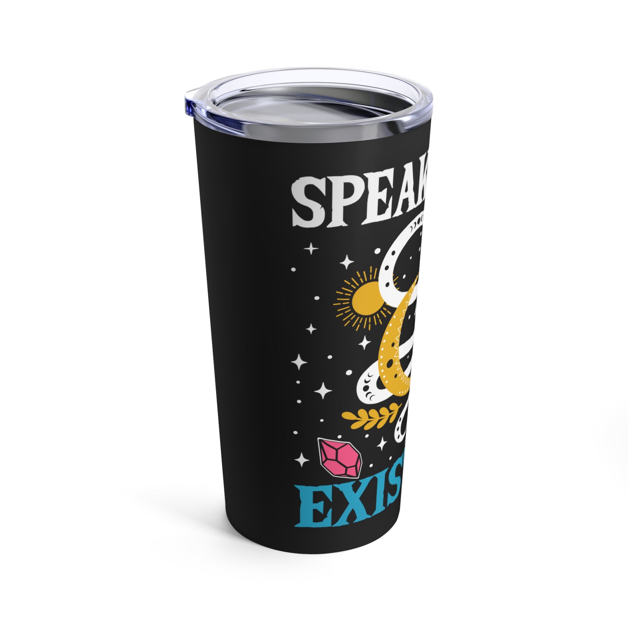 Side profile showing push-on lid and sleek structure of insulated cup