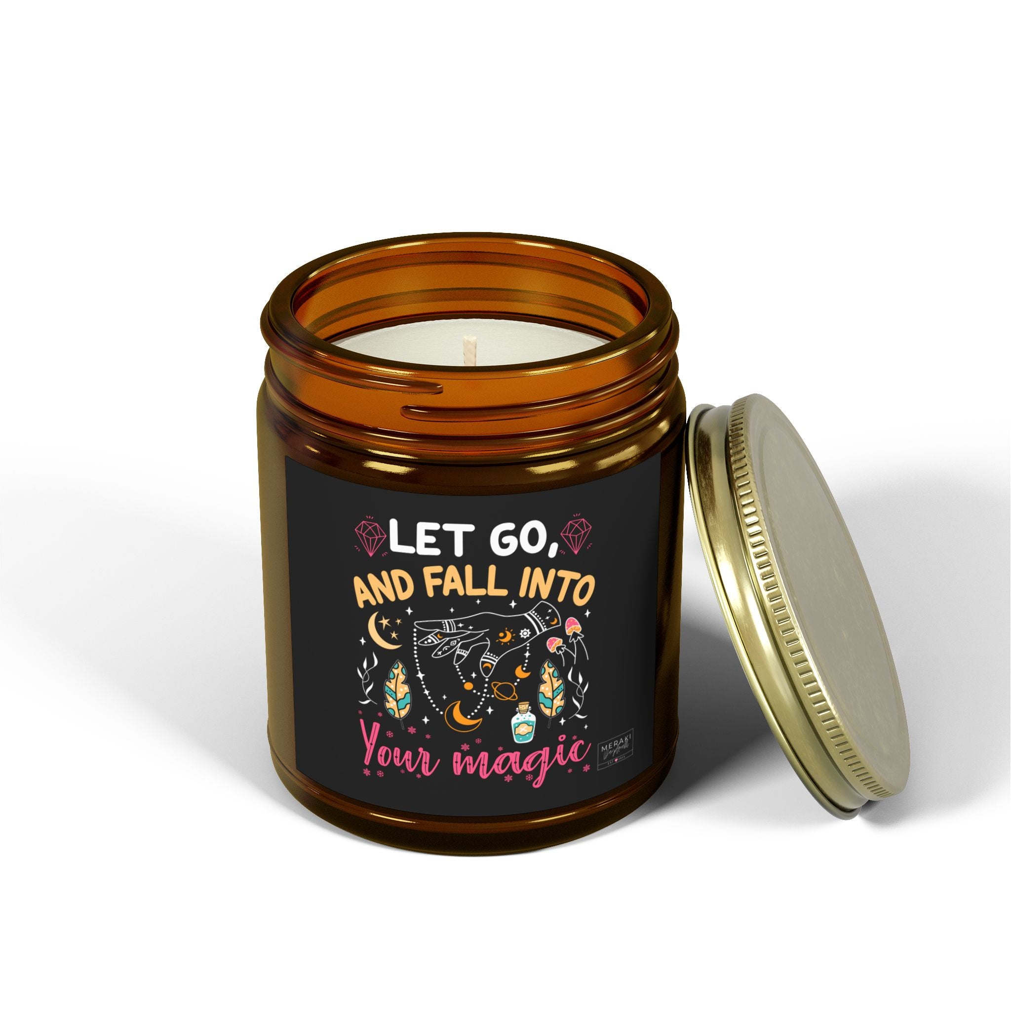 Spiritual ritual candle with Coconut Apricot wax