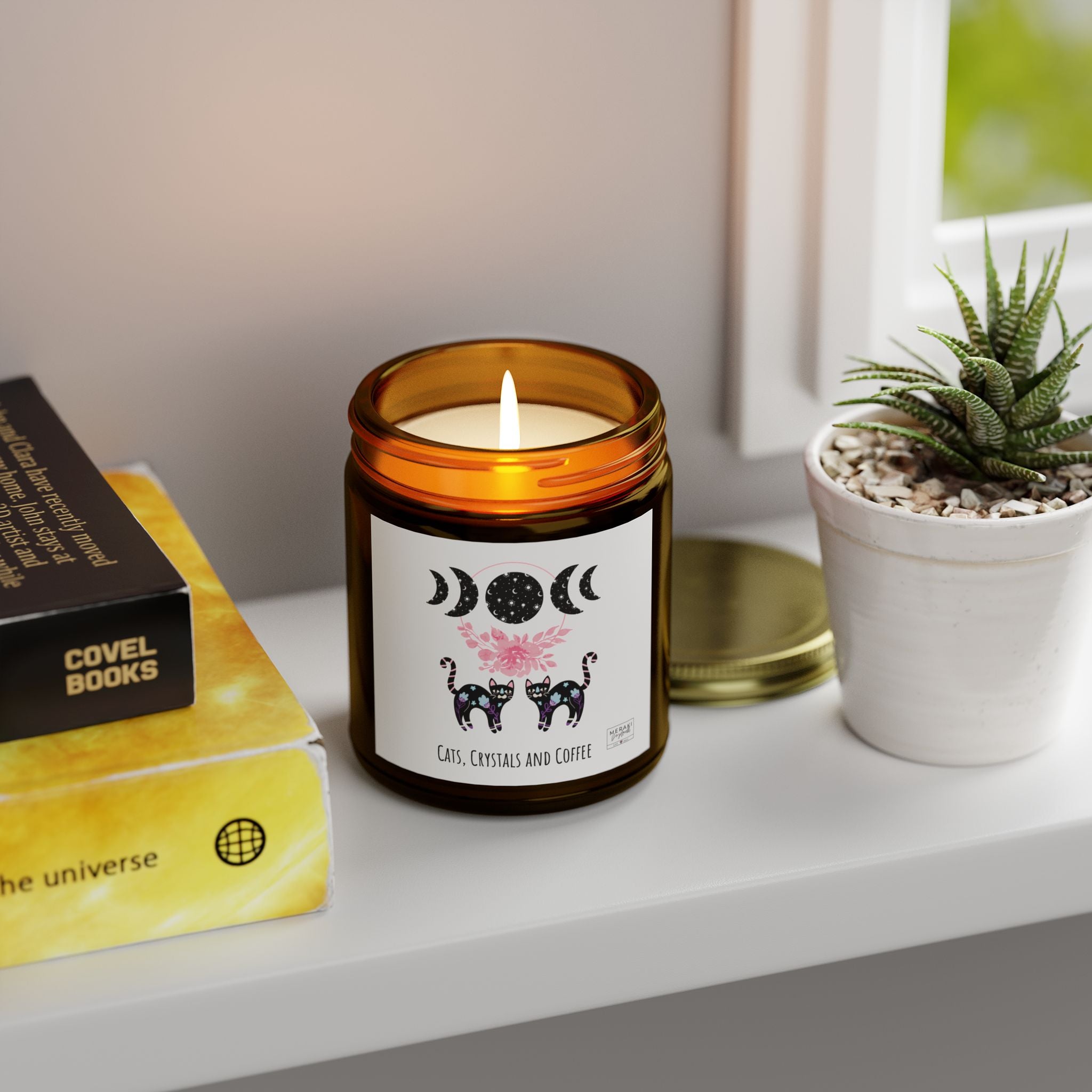 Spiritual self-care candle for comfort and grounding