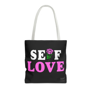 White handle Self Love tote
