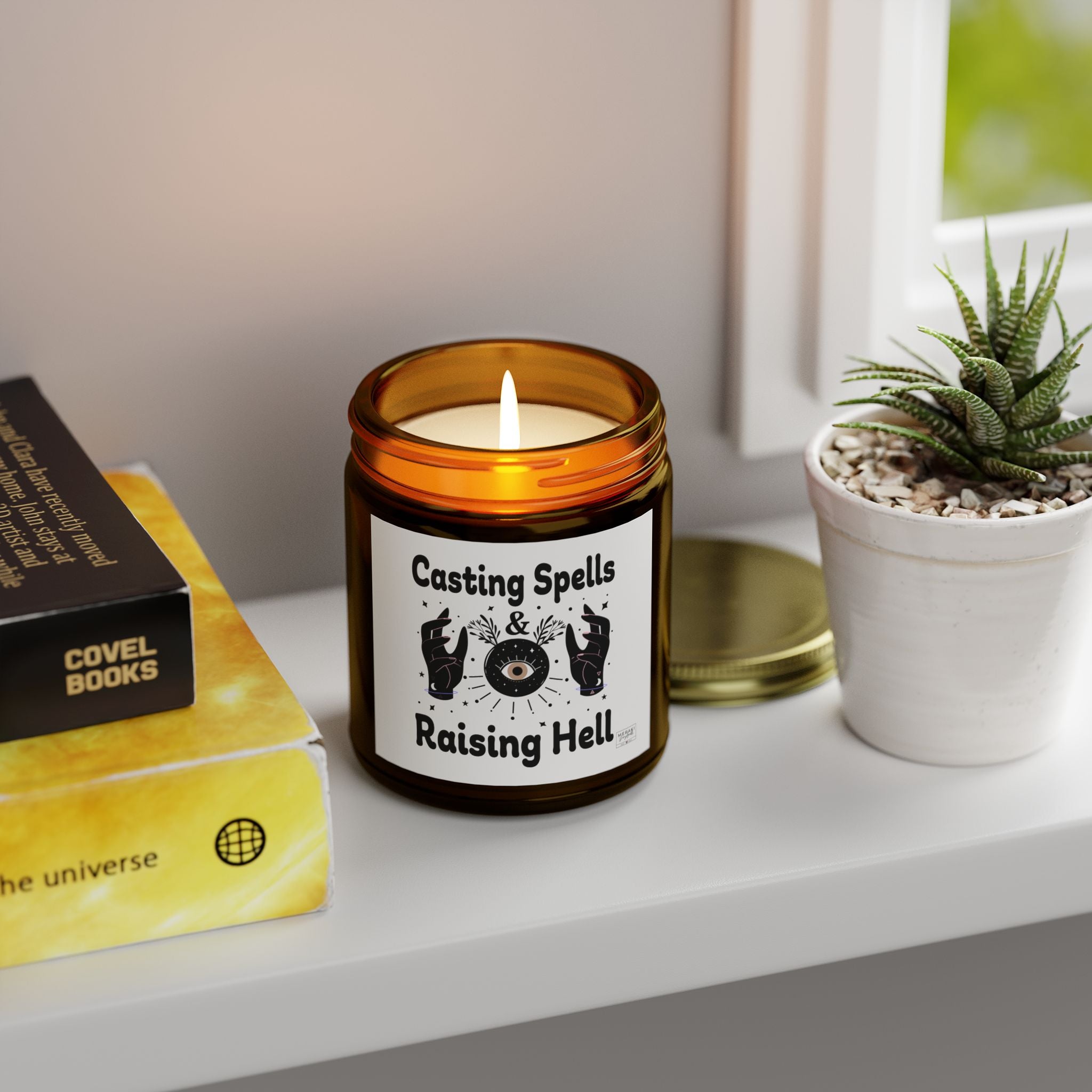 Witchy ritual candle for magic and confidence