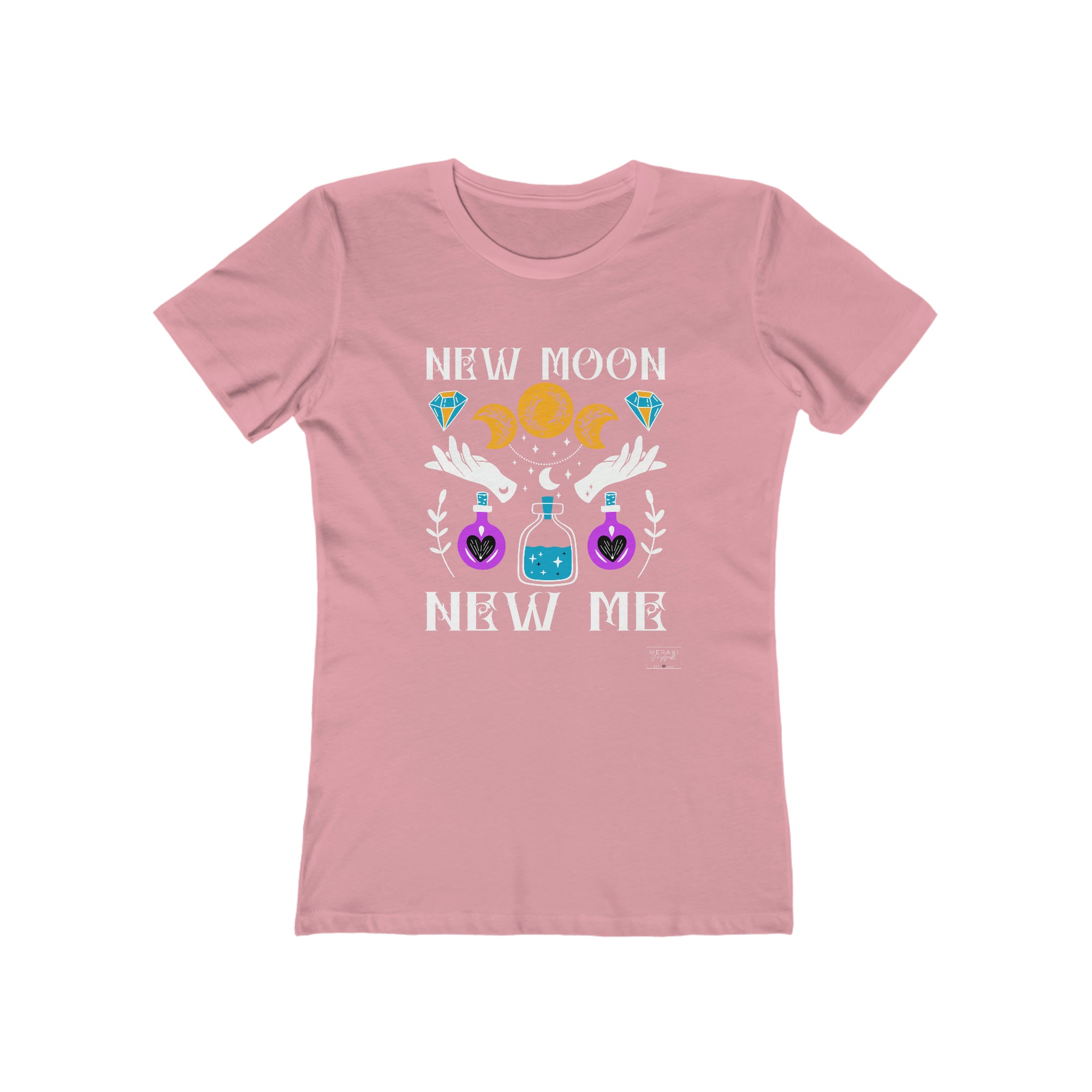 Slim Fit New Moon, New Me T-Shirt - Meraki Daydream
