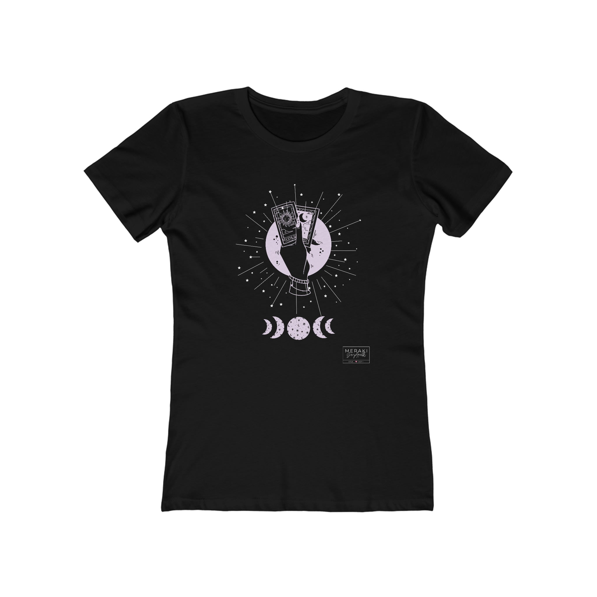Slim Fit Tarot Moon T-Shirt - Meraki Daydream