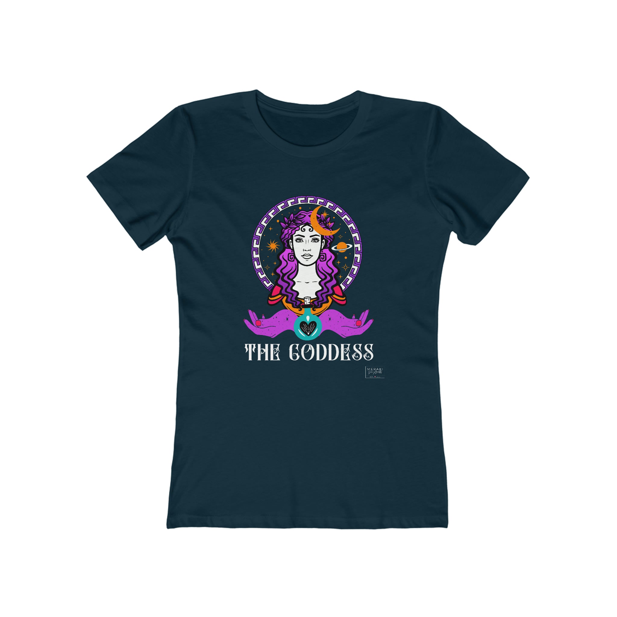 Slim Fit Goddess Tarot T-Shirt - Meraki Daydream