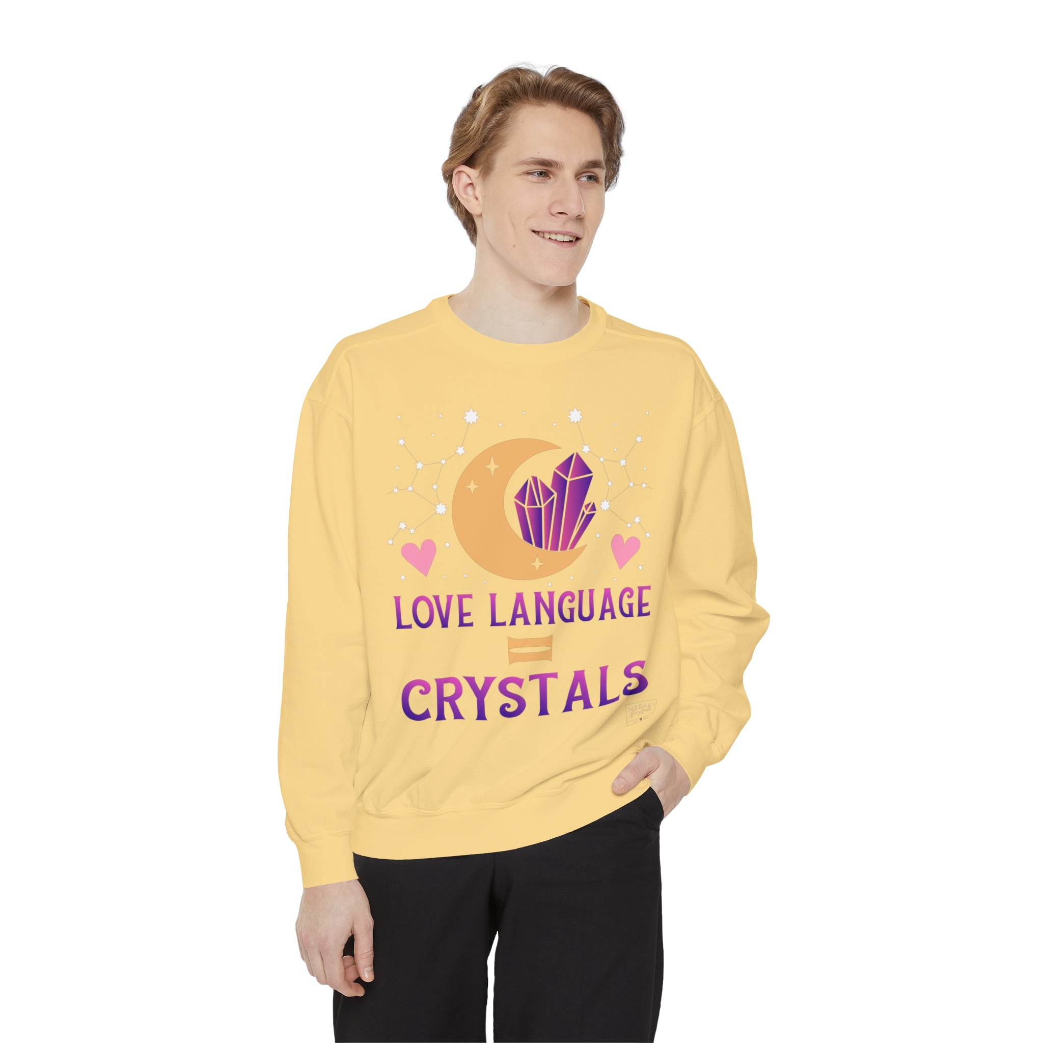 Unisex Love Language Crystals Sweatshirt