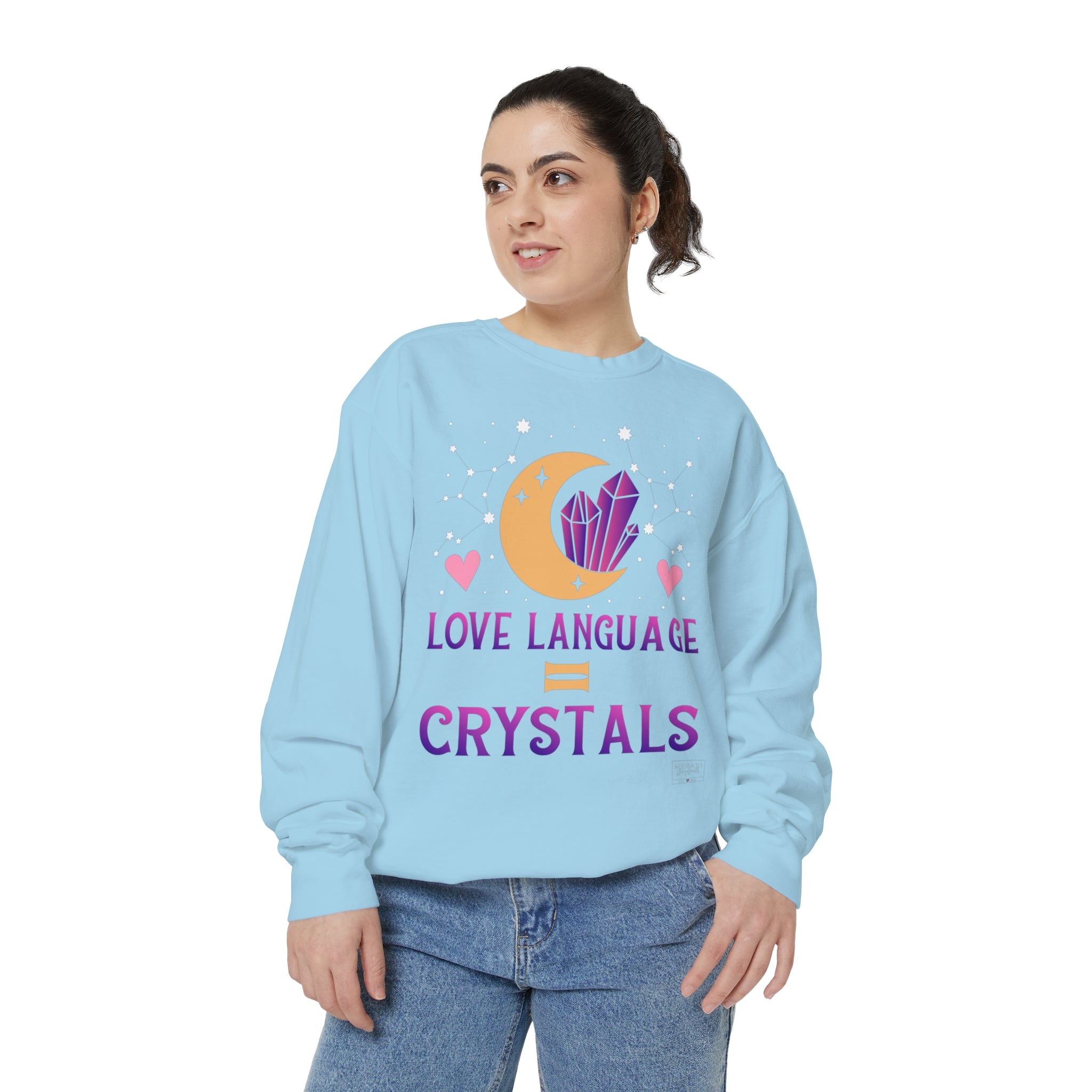 Unisex Love Language Crystals Sweatshirt