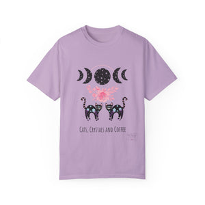 Unisex Cats, Crystals, Coffee T-Shirt