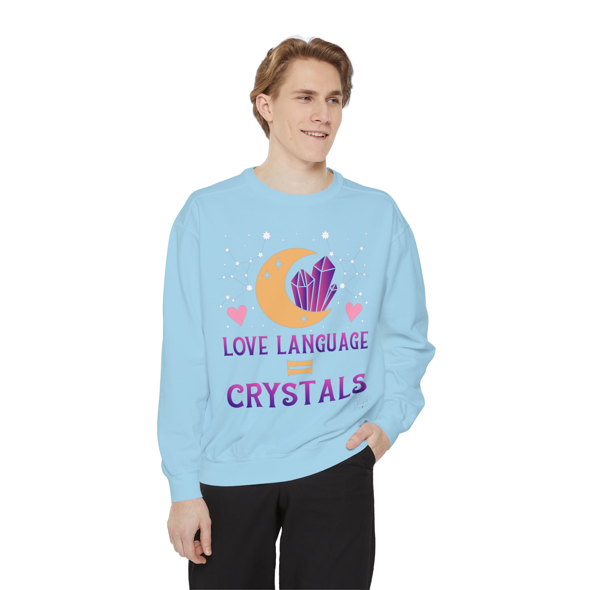 Unisex Love Language Crystals Sweatshirt