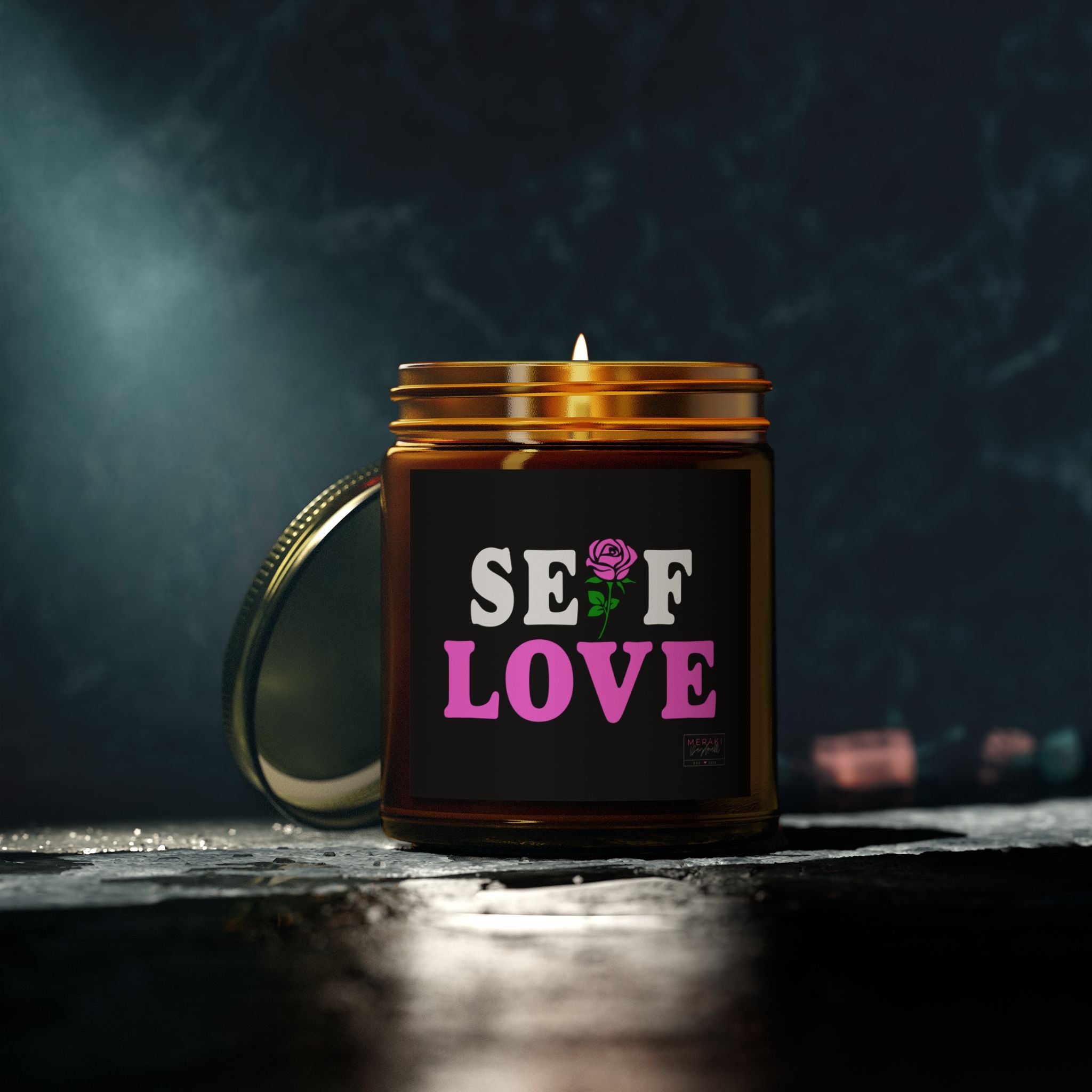 Amber jar candle for gentle, grounded routines