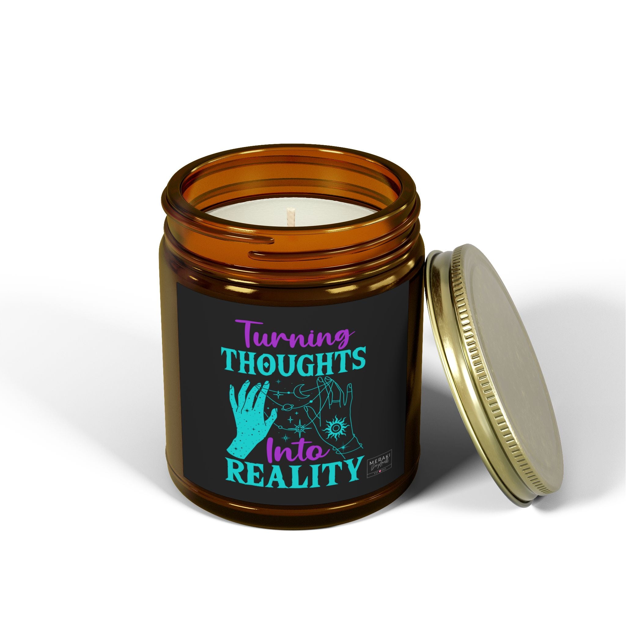 Beachwood ritual candle for manifestation and clarity