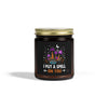 I Put A Spell on You candle in amber jar with gold lid