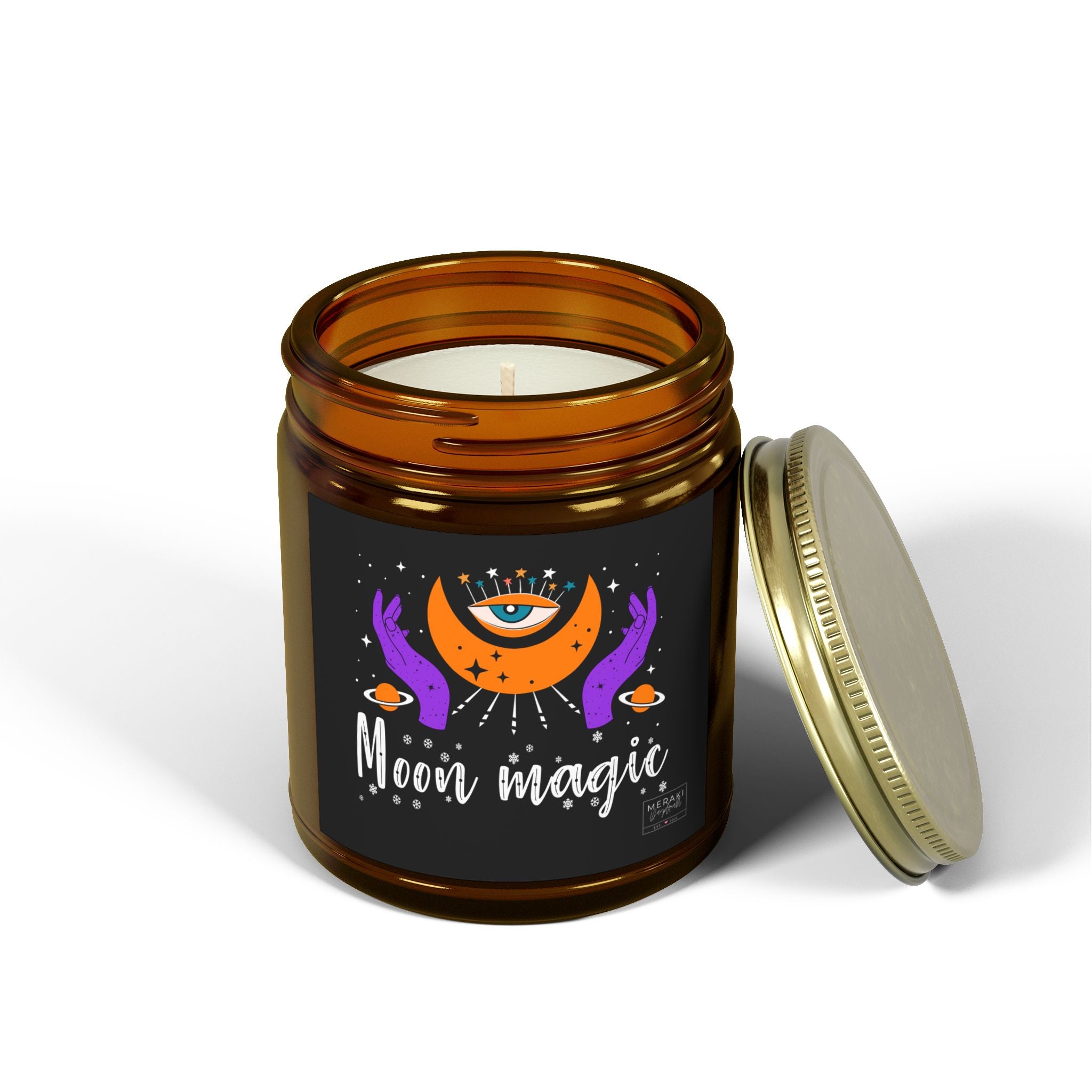 Lavender candle for lunar rituals and emotional flow
