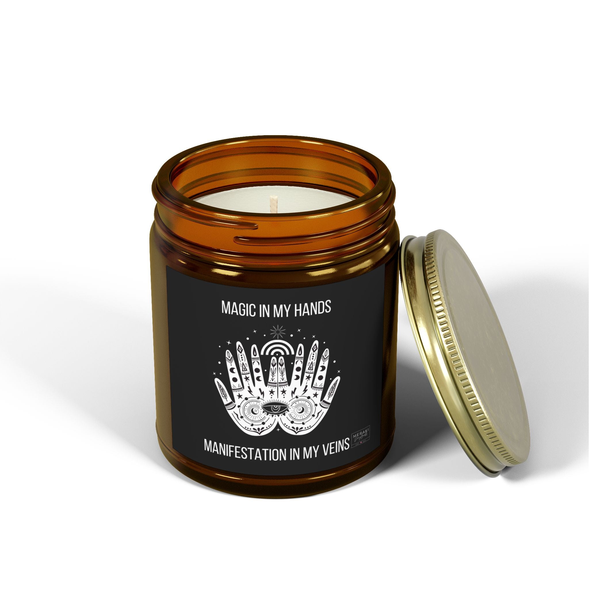 Mango Coconut scented ritual candle for creativity and belief
