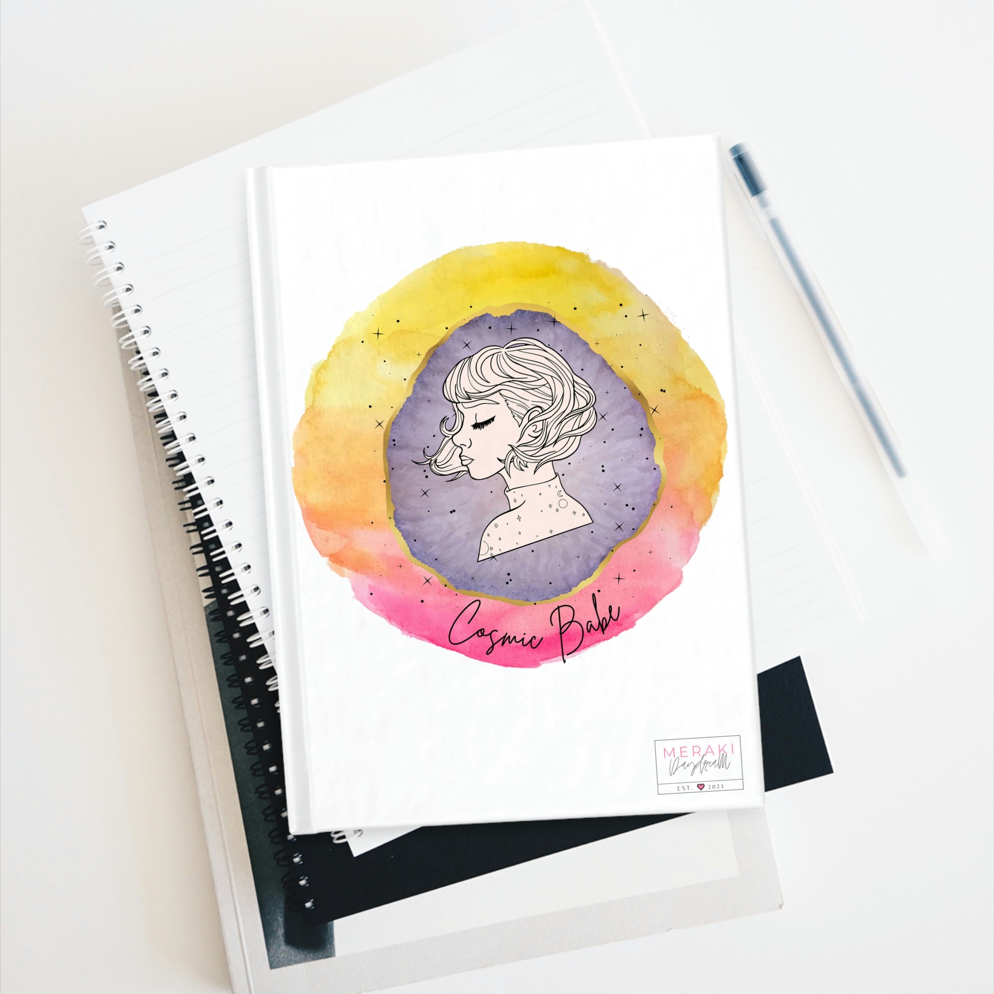 Cosmic Babe Blank Journal - Meraki Daydream