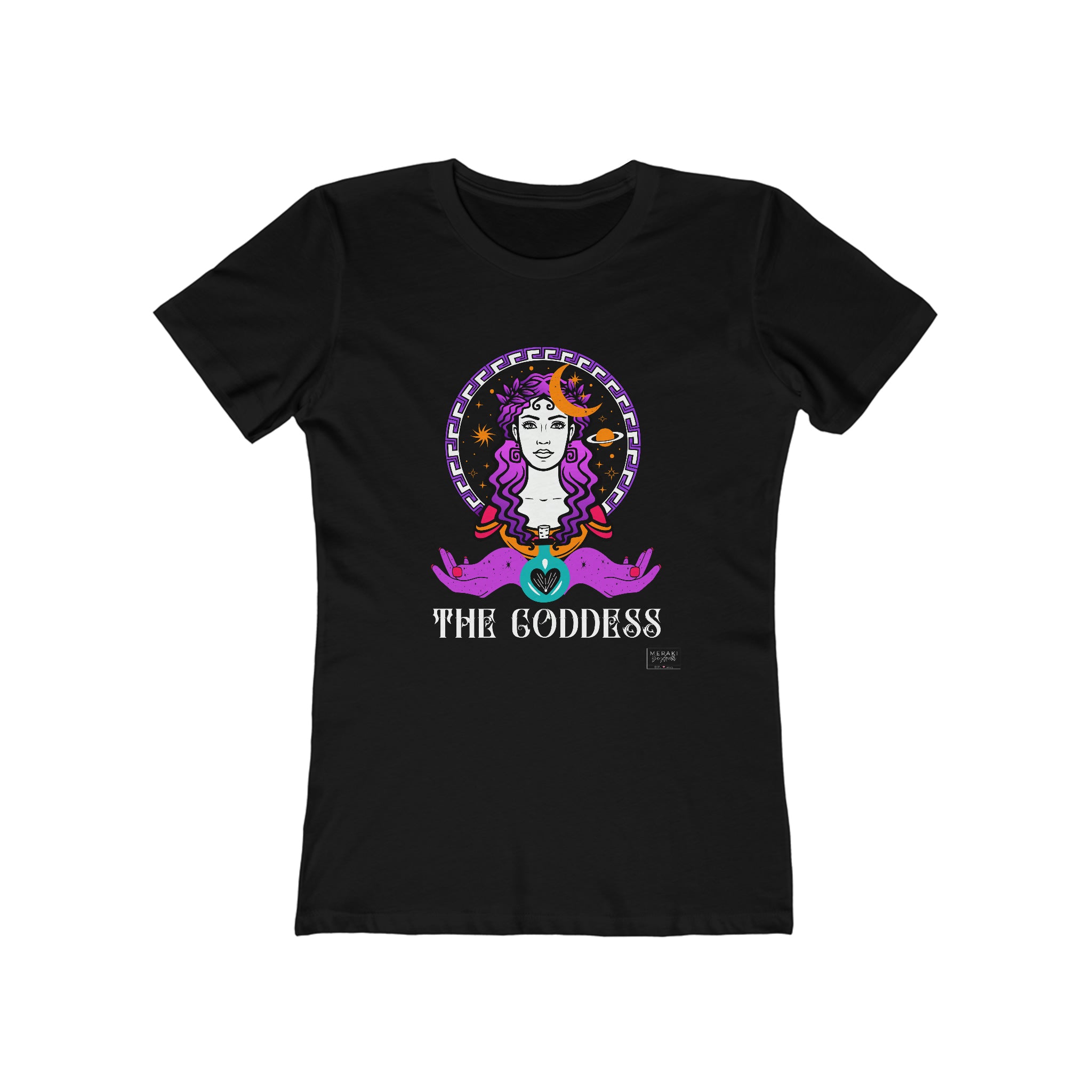 Slim Fit Goddess Tarot T-Shirt - Meraki Daydream