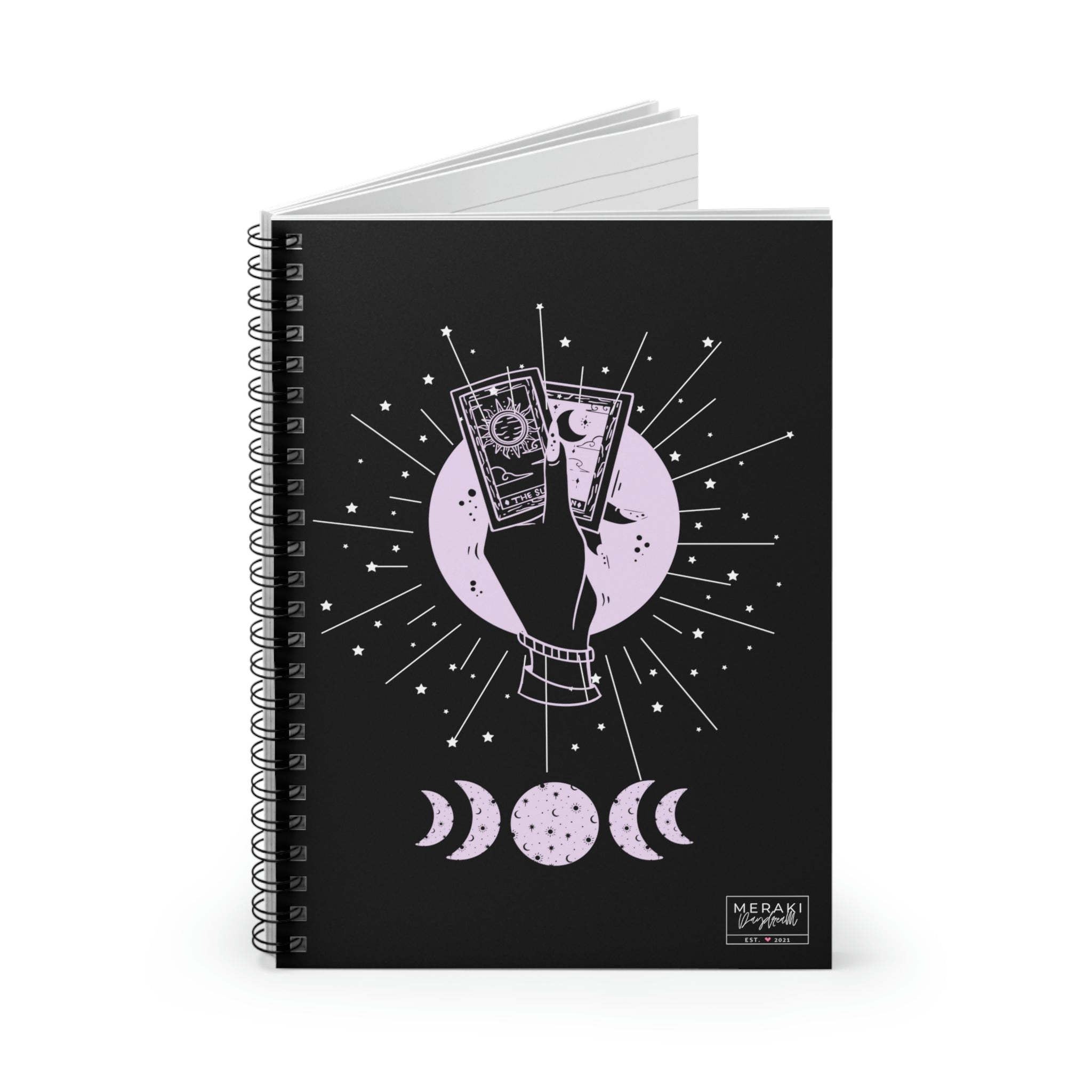 Tarot Moon Spiral Notebook - Meraki Daydream